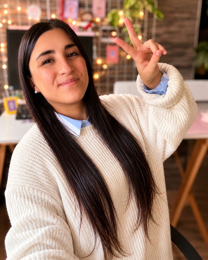 Agustina, creadora de El Mundo de Loli, en su taller