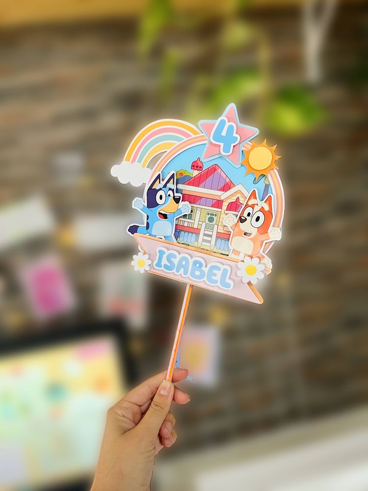Cake topper 3D mediano sin shaker