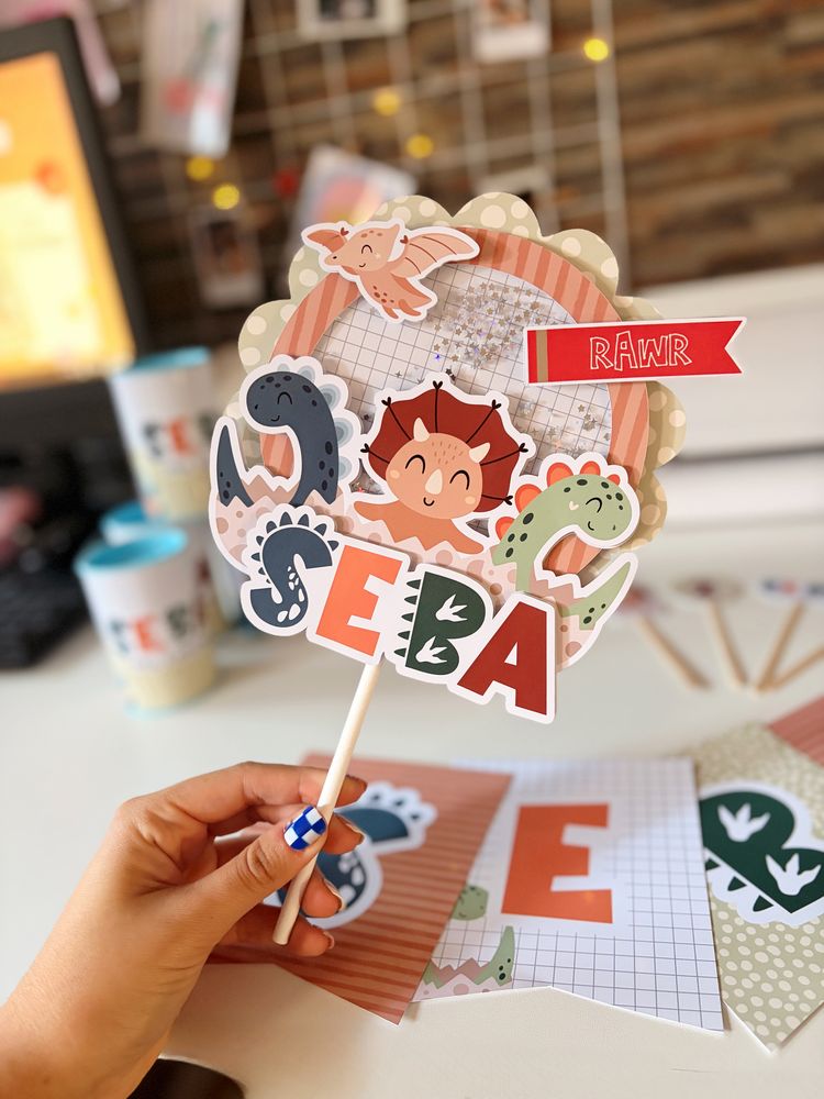 Cake topper shaker mediano personalizado